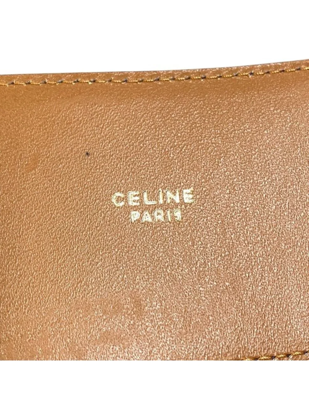 Celine Circle Logo Suede Leather Belt Vintage